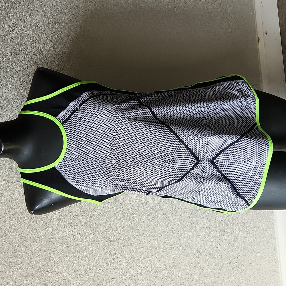 Nike Dri-Fit Workout Tank Black, Silver and Neon Size M